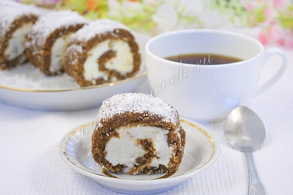 Рецепт рулета из печенья без выпечки