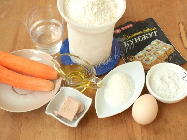 Ингредиенты для морковного хлеба