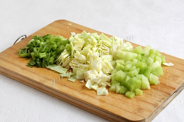 Порезанные овощи