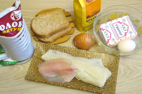 Ингредиенты для крокетов из рыбы