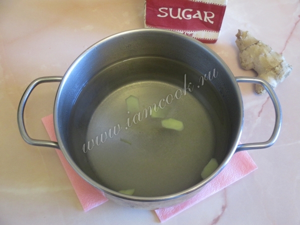 Растворить сахар в воде