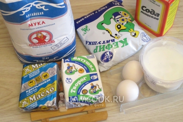 Ингредиенты для хачапури на кефире