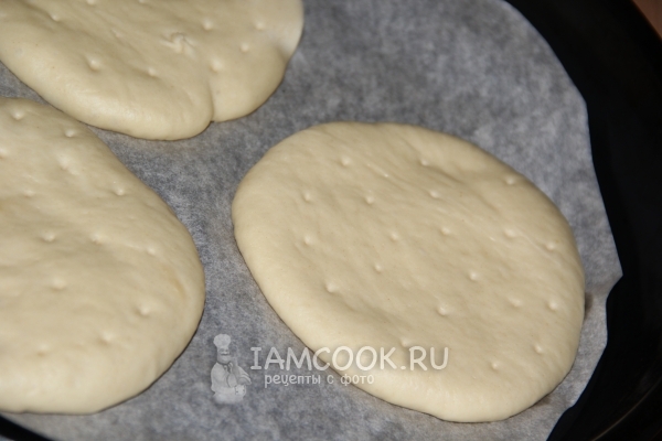 Тесто для лепешек на противне