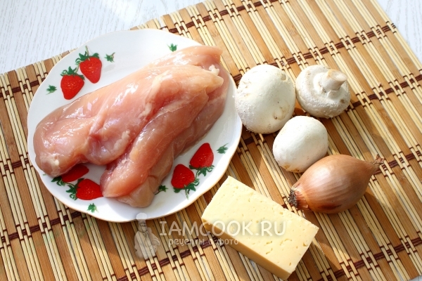 Ингредиенты для рулета из куриного филе
