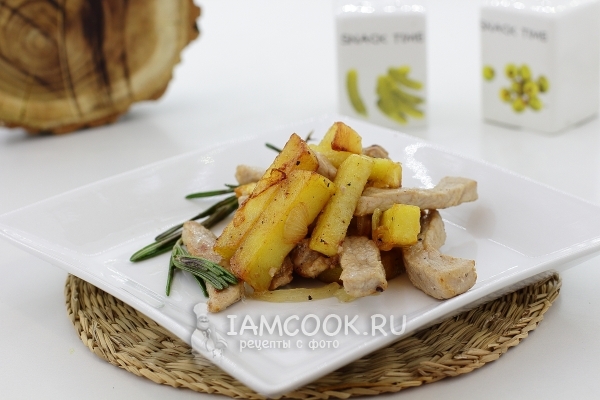 Фото жареной картошки с мясом