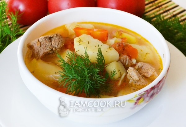 Рецепт шурпы из свинины в казане