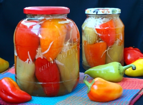 Рецепт болгарского перца с капустой на зиму