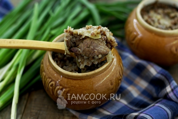 Рецепт гречки с мясом в горшочке