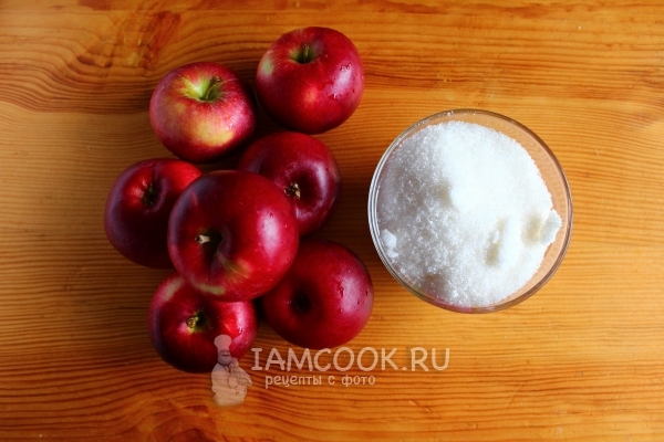 Ингредиенты для варенья из красных яблок