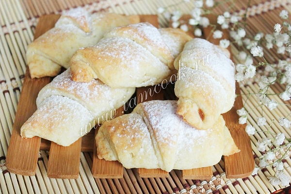 Рецепт творожных рогаликов