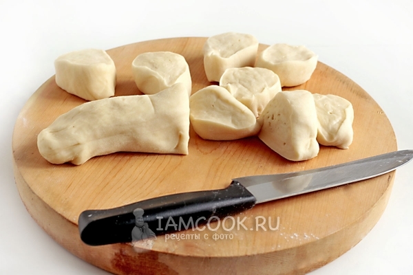 Разделить тесто на части