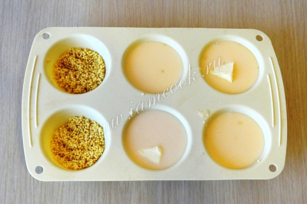 Запеканка пшенная в формочках