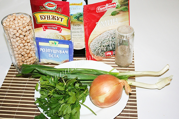 Ингредиенты для фалафеля