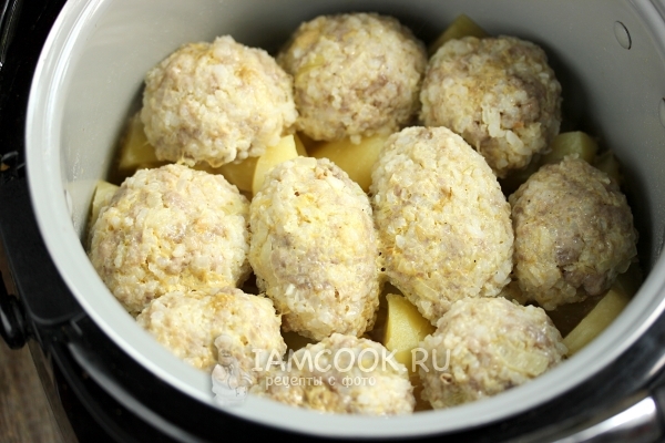 Рецепт тефтель с картошкой