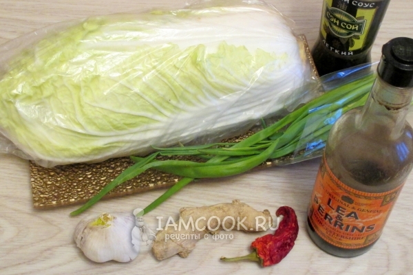 Ингредиенты для кимчи из пекинской капусты