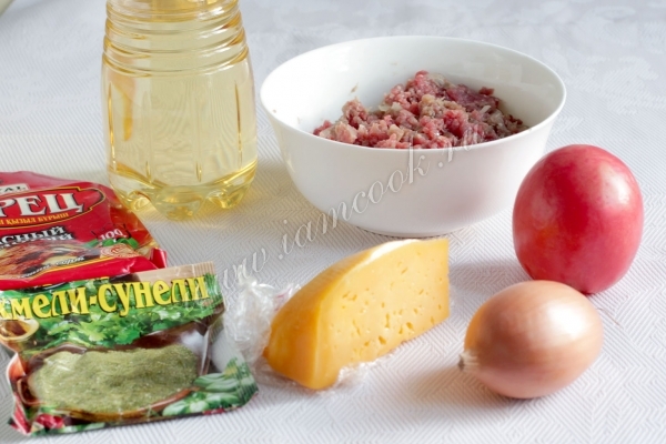 Ингредиенты для бифштексов под шапочкой