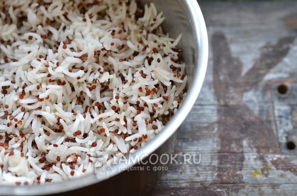 Отварить рис и киноа