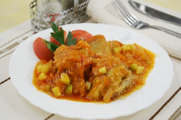 Рецепт минтая с овощами