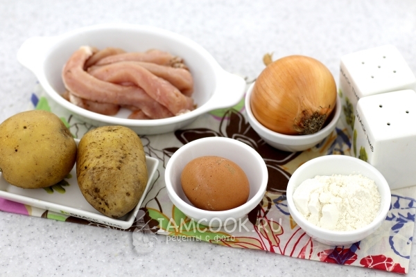 Ингредиенты для драников в горшочке
