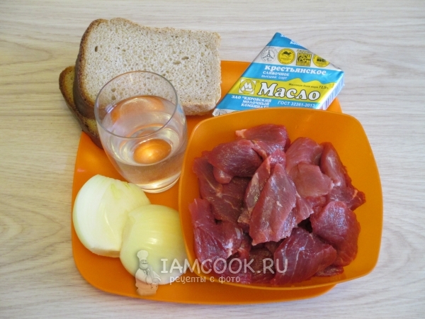 Ингредиенты для сочных котлет из говядины