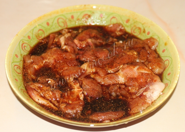 Отбивные из курицы в соевом соусе