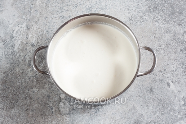 Нагреть сливки