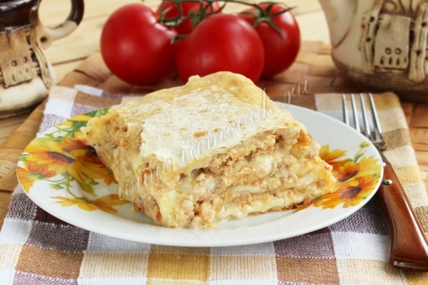 Рецепт лазаньи из лаваша