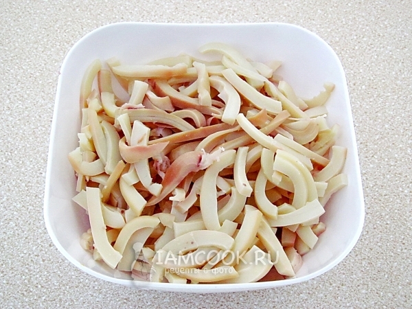 Кальмары порезать