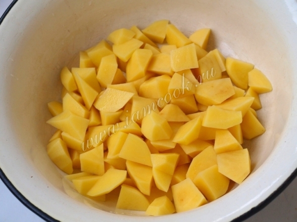 Картофель порезанный