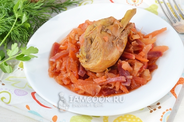 Рецепт курицы с овощами в мультиварке