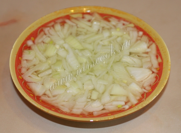 Лук в кипятке