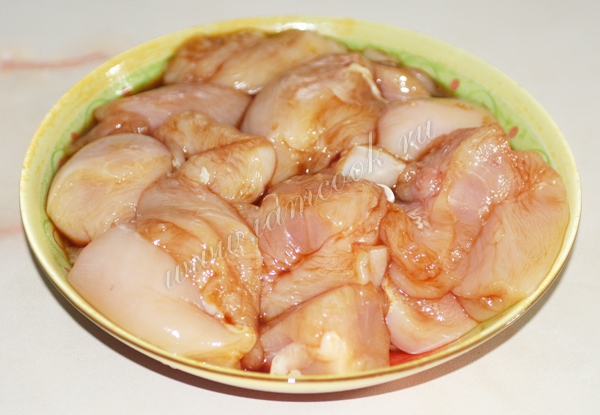 Маринование куриных грудок