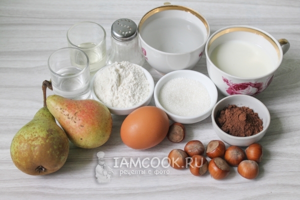 Ингредиенты для шоколада на кипятке в глазури с орехами