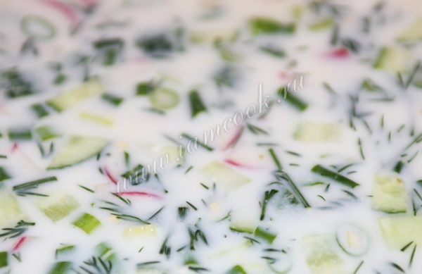 Окрошка на кефире