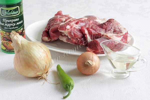Ингредиенты для жарки баранины