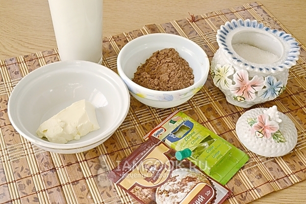 Ингредиенты для глазури для торта из какао