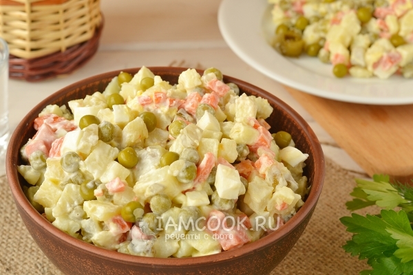 Рецепт овощного салата с яблоком