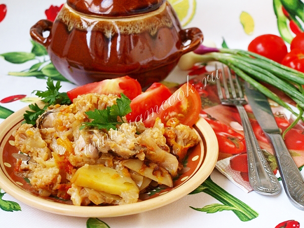 Домашнее рагу с курицей