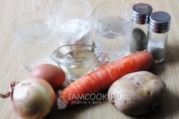 Ингредиенты для супа с клецками