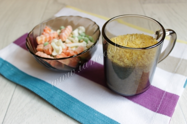 Ингредиенты для приготовления булгура с овощами