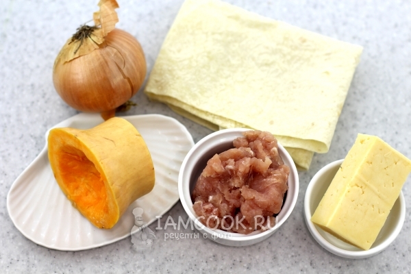 Ингредиенты для запечённого рулета из лаваша