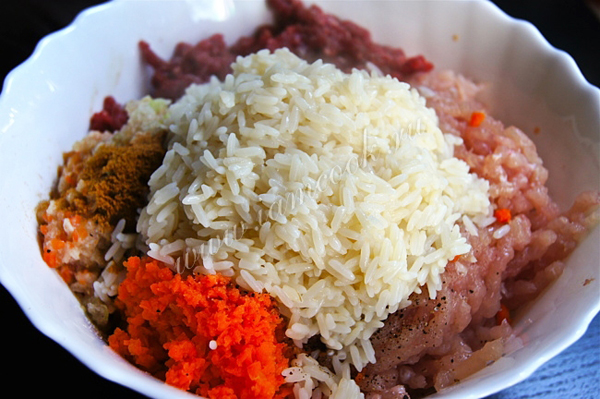 Ингредиенты для начинки голубца