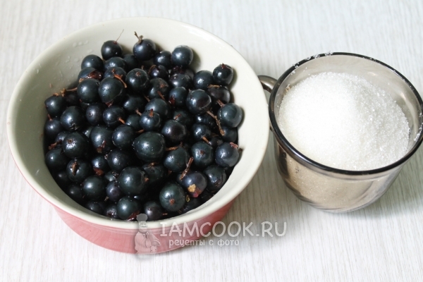 Ингредиенты для варенья из черной смородины на зиму