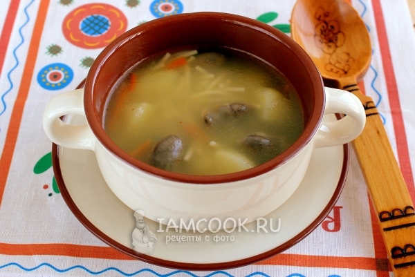 Фото супа из куриных сердечек