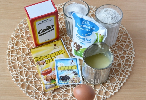 Ингредиенты для торта «Минутка»