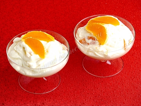 Вкусный творожно-апельсиновый десерт