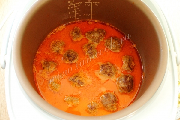 Тушение фрикаделек в мультиварке