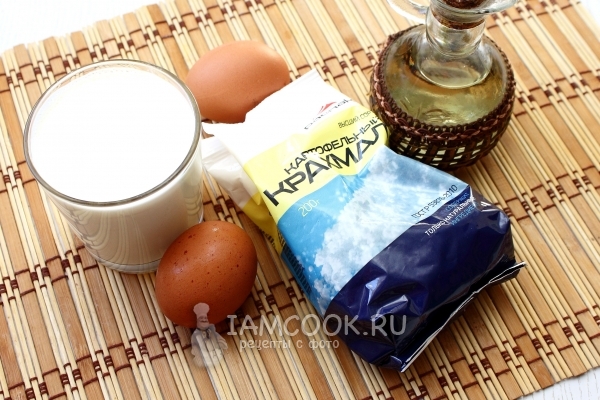 Ингредиенты для блинов на крахмале