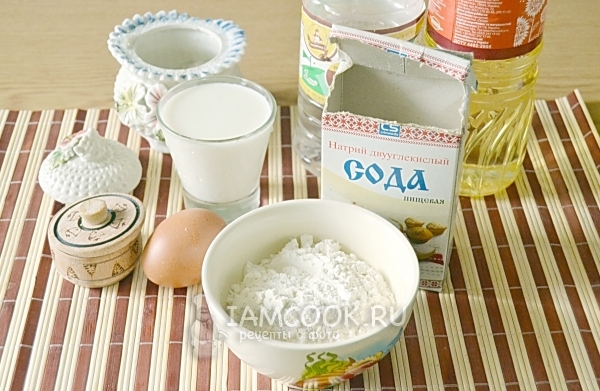 Ингредиенты для пышных панкейков на молоке