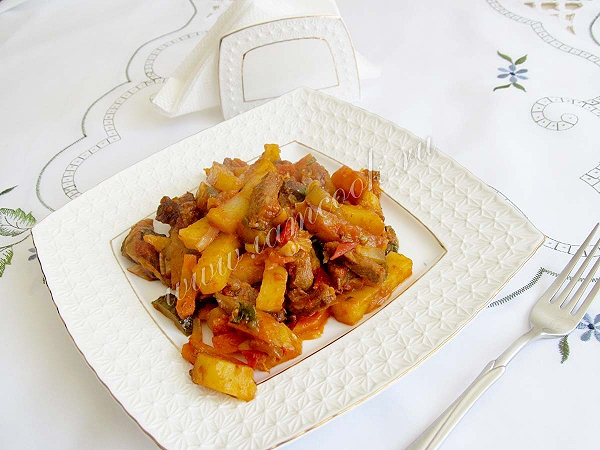 Рецепт азу по-татарски с говядиной